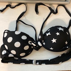 4 for $20 NWOT SEXY BLACK & WHITE UNDERWIRE BIKINI TOP